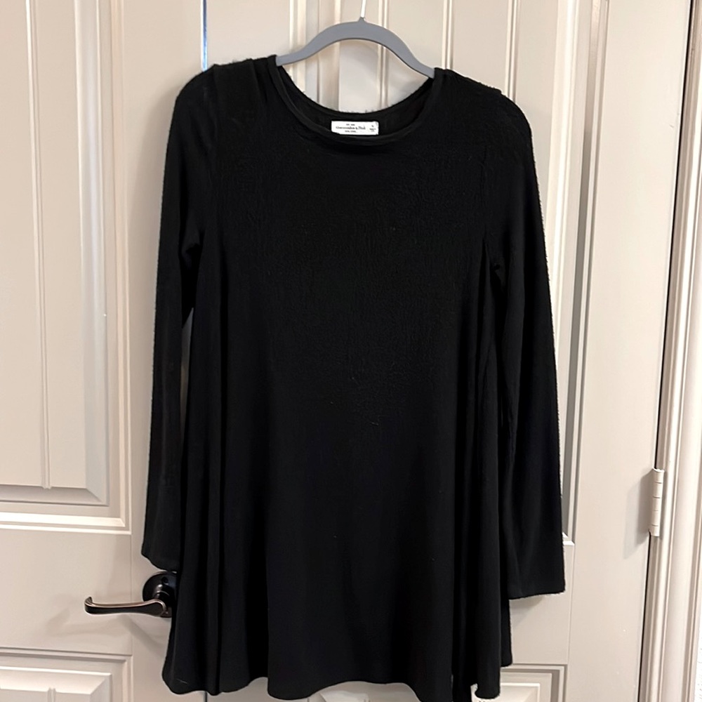 Abercrombie dress, black, long sleeve, medium